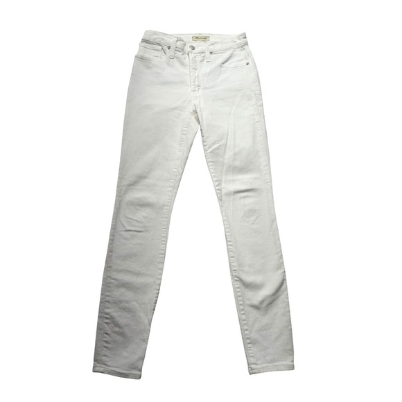 Madewell Denim - Madewell 9 Skinny Jeans Womens‎ 27x27 White Mid Rise Slim Stretch Denim H5769